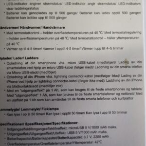 Smart varmer oplader og lommelygte - Billede 2