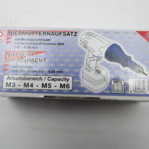 BGS Nittmøtrik-forsats 1/4" (M3–M6)