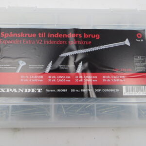 Spånskruer 270 dele Expandet