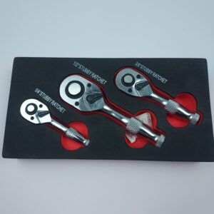 Skraldenøgler i kort udgave, 1/4-3/8-1/2 72 tands