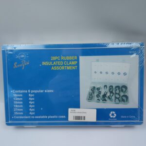 Gummibelagte kabelklemmer / P-clips sortiment