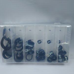 Gummibelagte kabelklemmer / P-clips sortiment - Billede 2
