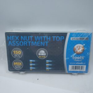 Sortiment af sekskantmøtrikker med topmøtrik (hættemøtrikker)