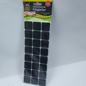 Selvklæbende filtpuder 30x30mm  – 24 stk.
