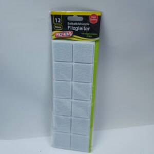 Selvklæbende filtpuder – 12 stk. 40 x 40 mm