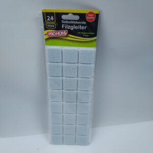 Selvklæbende filtpuder – 24 stk. 30 x 30 mm - Billede 1