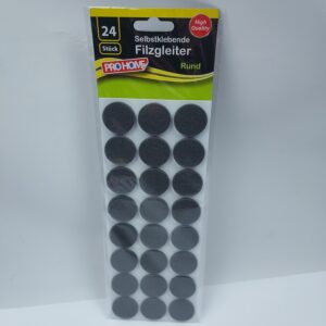 Selvklæbende runde filtpuder – 24 stk.