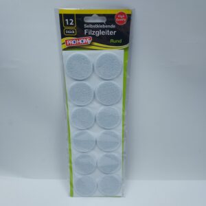 Selvklæbende runde filtpuder – 12 stk.
