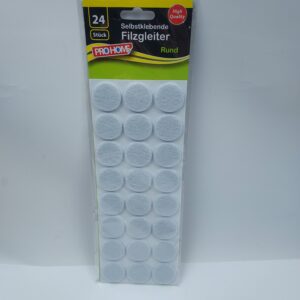 Selvklæbende runde filtpuder – 24 stk.