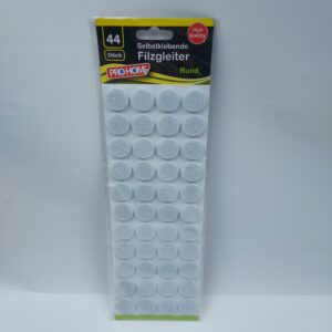 Selvklæbende runde filtpuder – 44 stk.