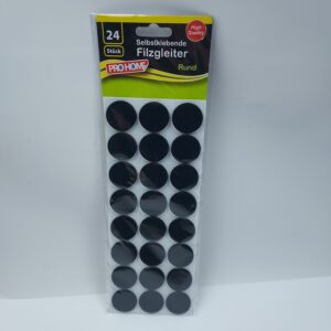 Selvklæbende runde filtpuder – 24 stk.