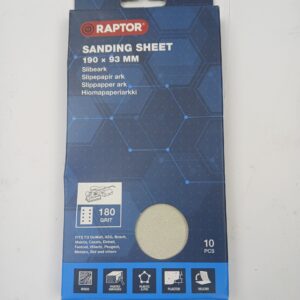 RAPTOR slibeark 190 × 93 mm – K180 – 10 stk.