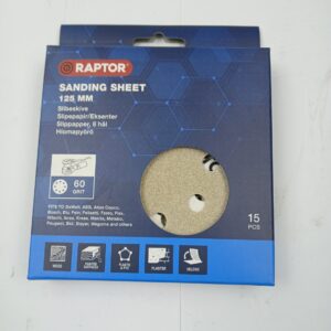 RAPTOR sliberondeller 125 mm – K60 – 15 stk.