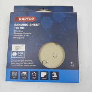 RAPTOR sliberondeller 125 mm – K180 – 15 stk.